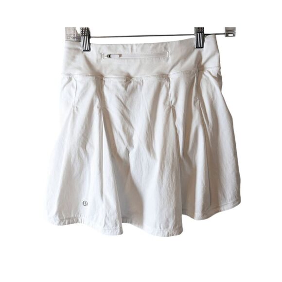 NWOT LULULEMON ATHLETICA Pace Rival Skirt "Extra Long 17' In White Size 2 - Picture 7 of 7